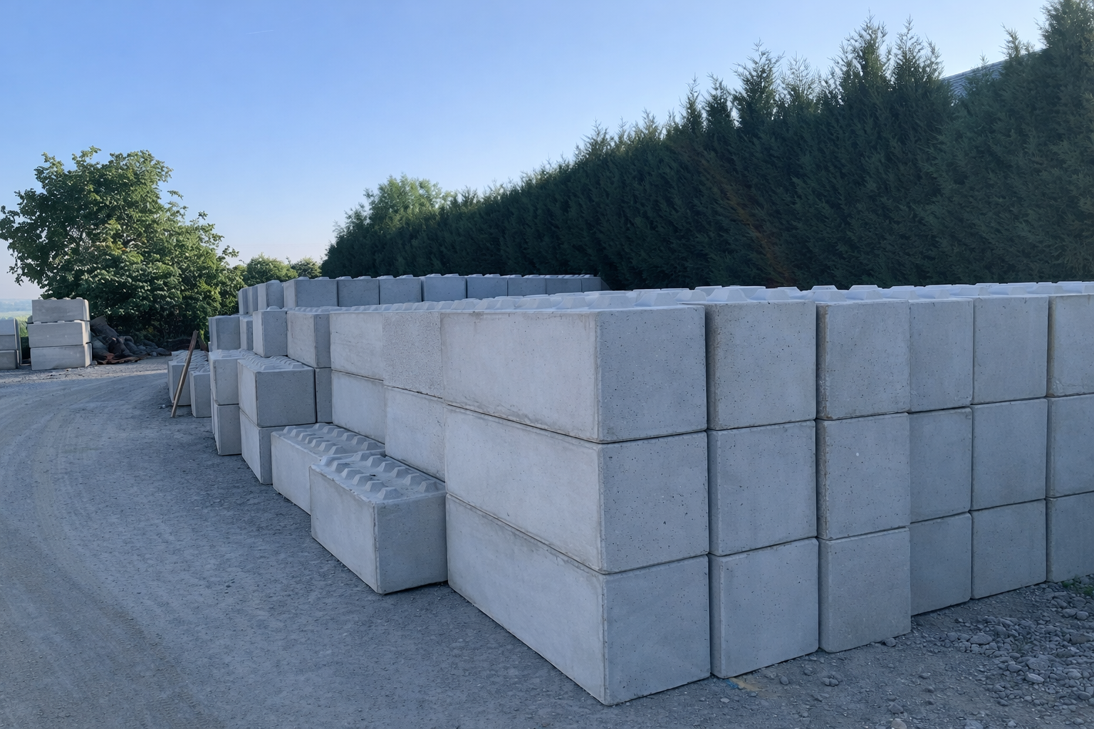 blocs béton empilables pour stockage